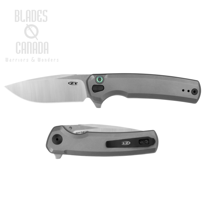 Zero Tolerance 0044 Flipper Button Lock Knife, S45VN SW/Satin, Titanium